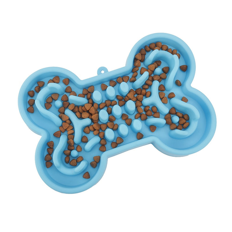 Pet Dog Bowl Healthy Soft rubber Slow Food Feeder Anti Choke travel bowl for Cat dog Food feeding Alimentador Lento
