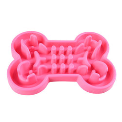 Pet Dog Bowl Healthy Soft rubber Slow Food Feeder Anti Choke travel bowl for Cat dog Food feeding Alimentador Lento