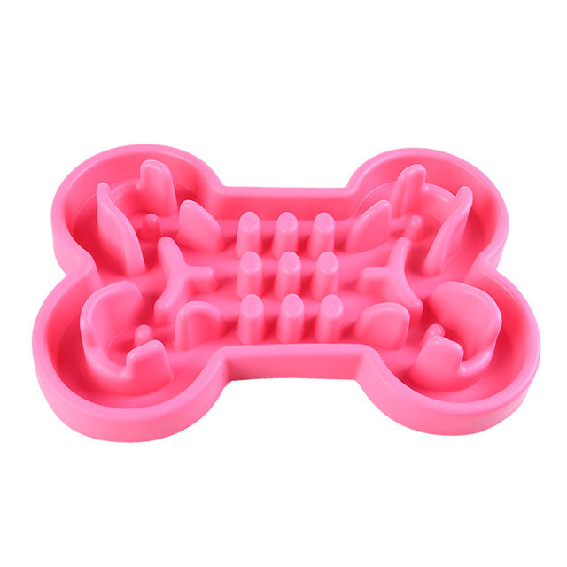 Pet Dog Bowl Healthy Soft rubber Slow Food Feeder Anti Choke travel bowl for Cat dog Food feeding Alimentador Lento