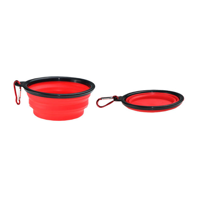 Pet Feeder Dog Water Bottle Collapsible Dog 2 in 1 Bottle Folding Bowl Travel Outdoor Food Water Drinking Fountain For Cat Dog