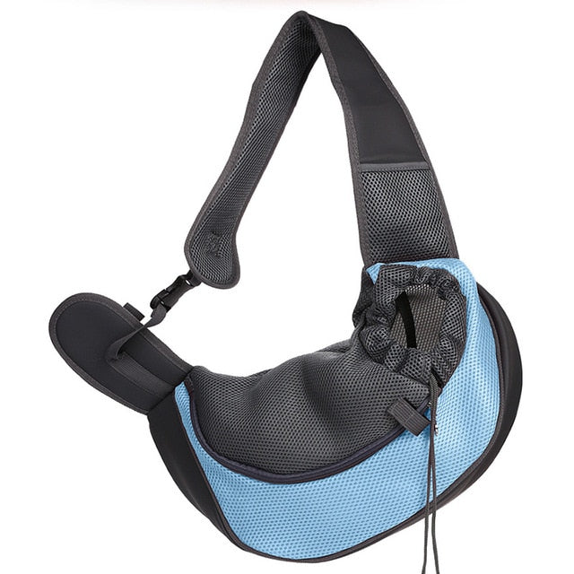 Pet Puppy Carrier Outdoor Dog Cat Travel Handbag Pouch Mesh Oxford Single Shoulder Bag Sling Mesh Comfort Travel Tote Backpack