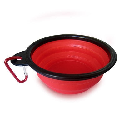 Pet Soft Dog Bowl 1PC Folding Silicone Travel Bowl For Dog Portable Collapsible Folding Dog Bowl for Pet Cat Food Water Feeding
